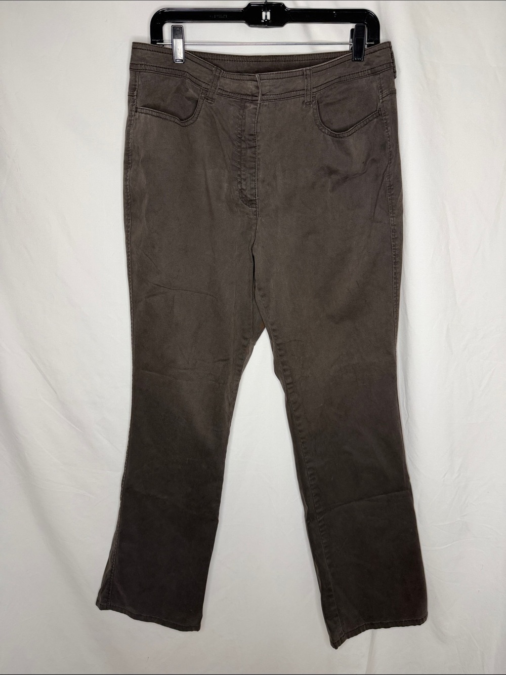 Chico’s bootcut brown chino pants